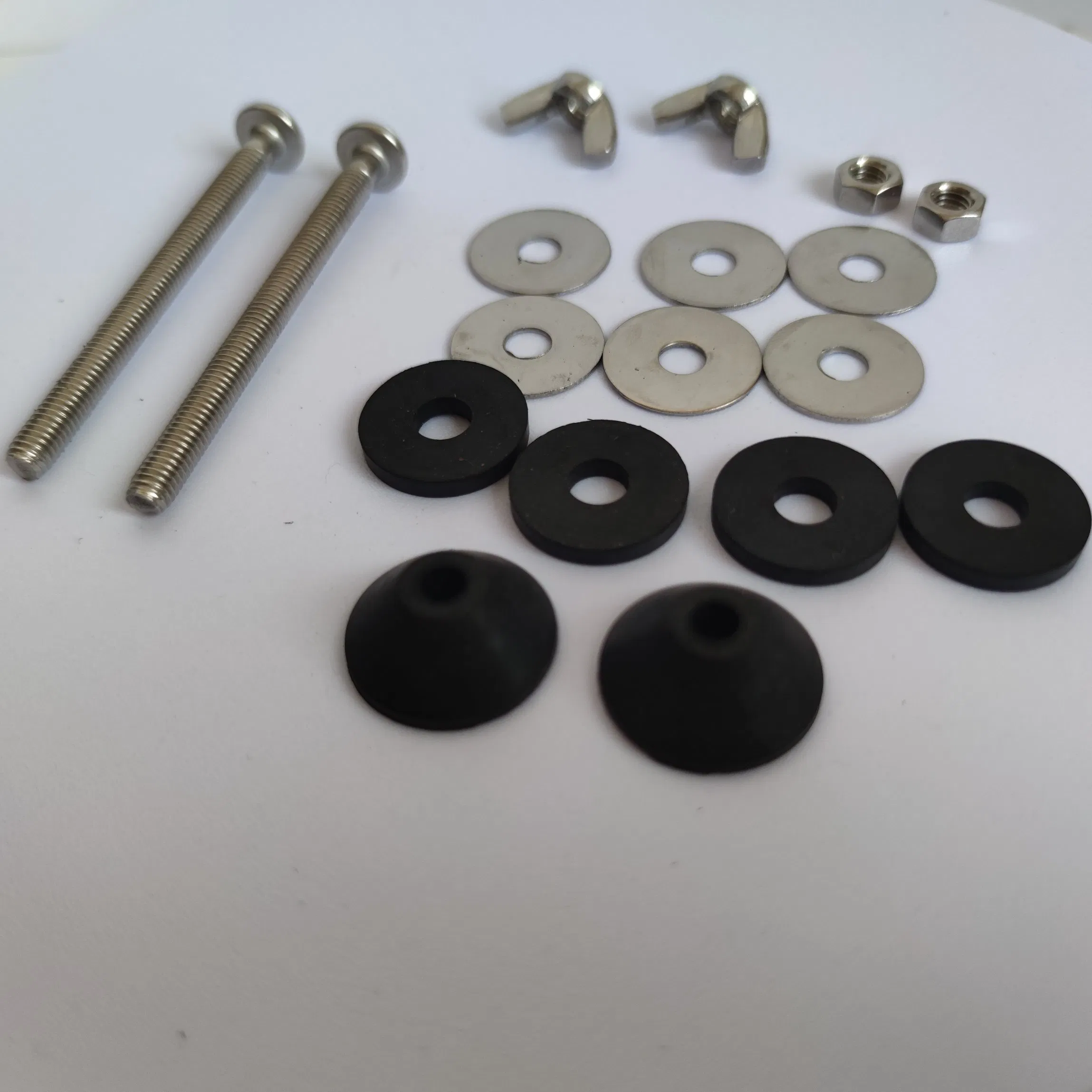 2 PCS Toilet Tank to Bowl Bolts Repair Kit with 5/16 * 3.15 Inch Heavy Duty Rustproof Stainless Steel Toilet Bolts