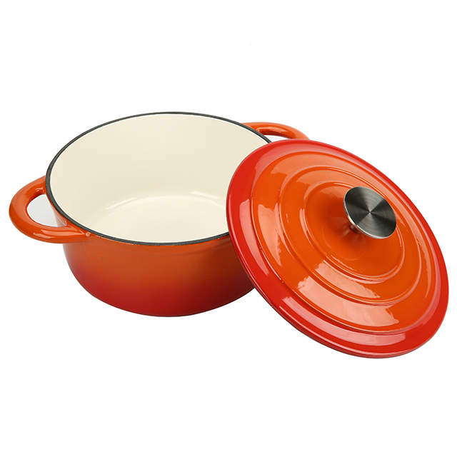 OEM ODM Enamel Cast Iron Pot Cookware Dutch Oven for Camping