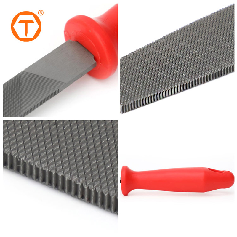 Steel Metal Knife Hand Flat Bastard Tool Files Rasps with Plastic Handle