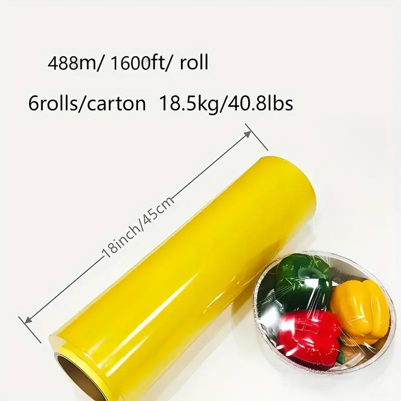 Custom 12-Inch PVC Stretch Wrap Film, Clear, Anti-Contamination, Waterproof, Industrial Packaging Cling Frim