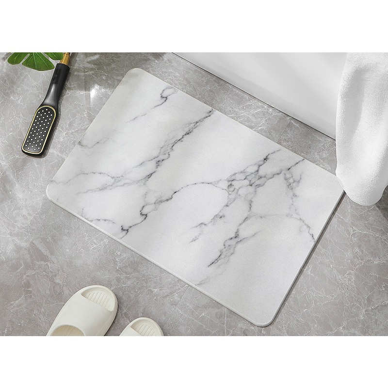 High-Quality Ultra-Absorbent Stone Shower Mat Versatile Quick-Drying Diatomite Bath Mat