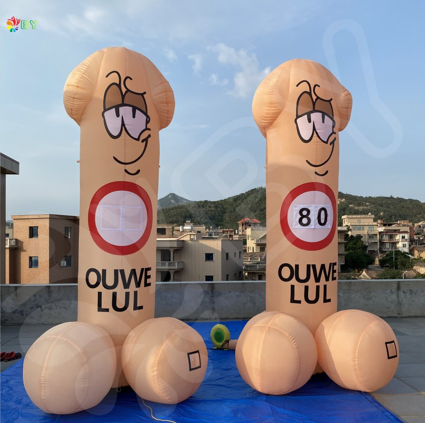 Hot Sale Inflatable Holland Cartoons with Number Shields