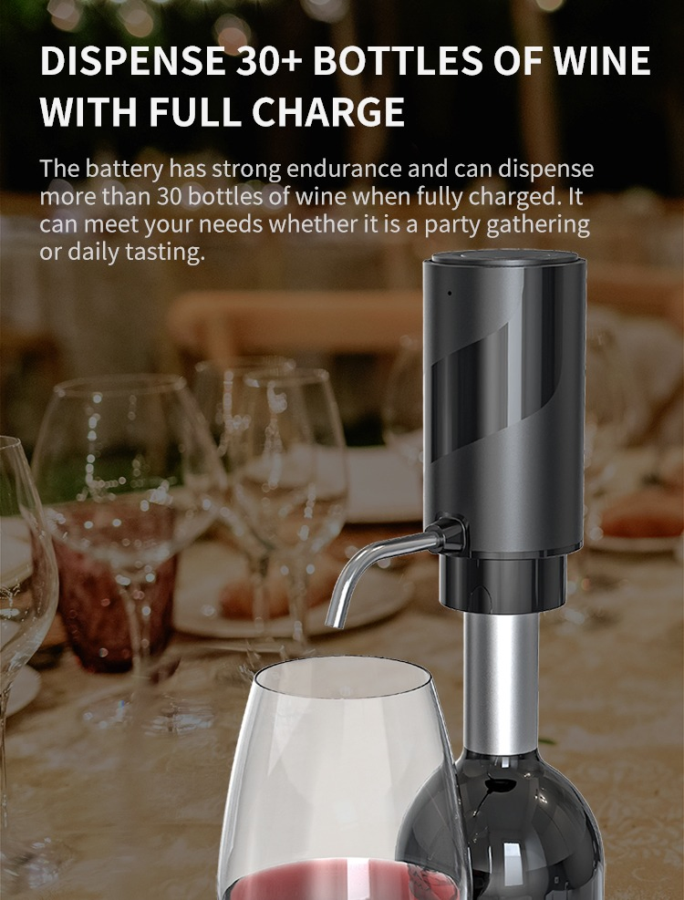 Lithium Battery Wine Aerator Auto Electric Pourer Wine Aerator Dispenser