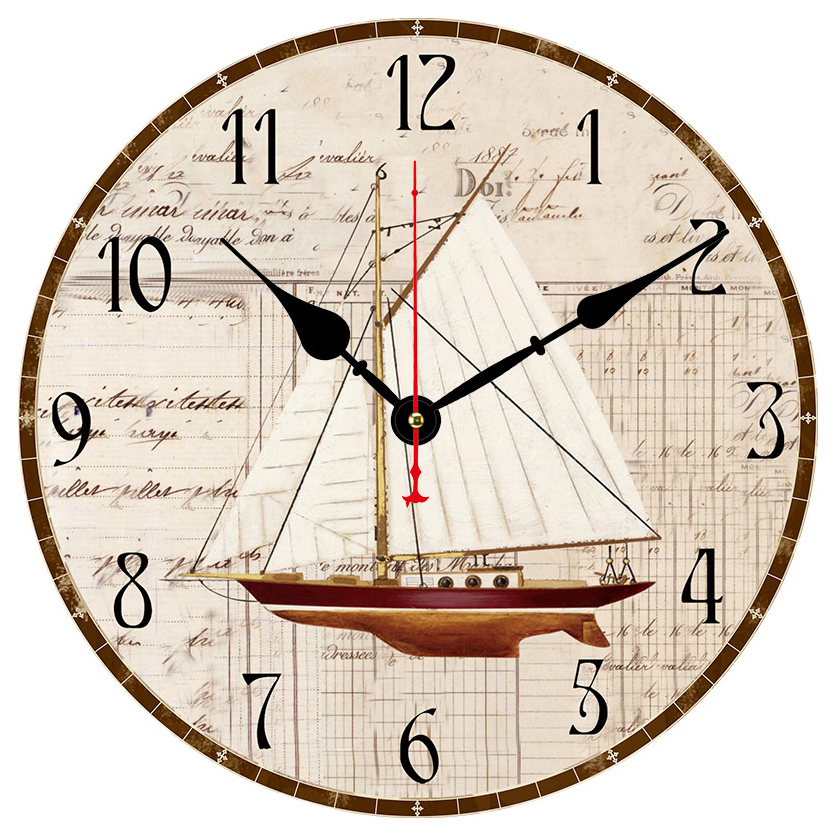 Dia 30/34/40/60cm MDF Large Promotional Gift Wood Wall Clock Silent Quartz Battery Operated Digital Alarm Clock for Kitchen/Living /Bed Room-Hlc20786