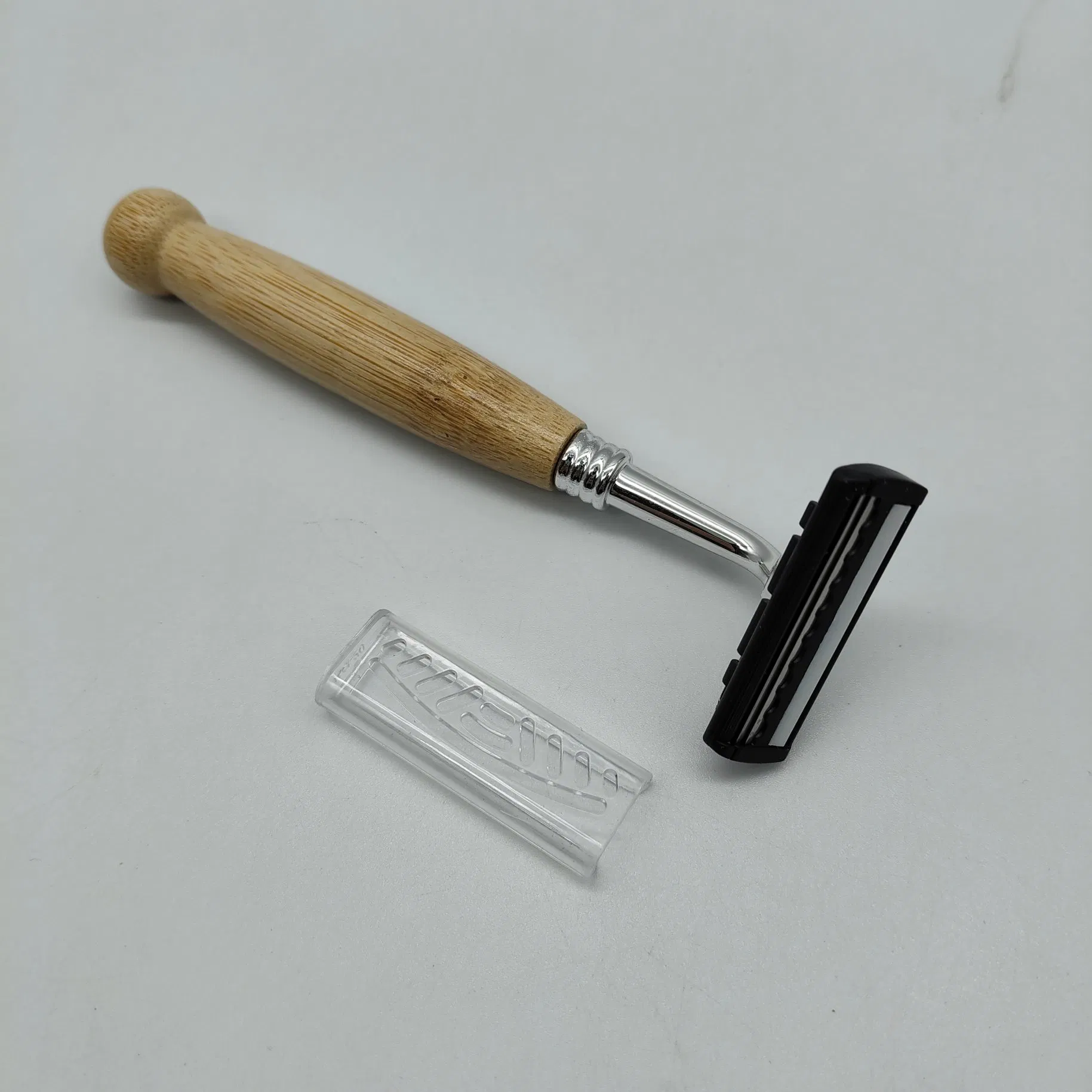 Eco-Friendly Twin Blade Stainless Steel Safety Razor Bamboo Handle Shaving Razor