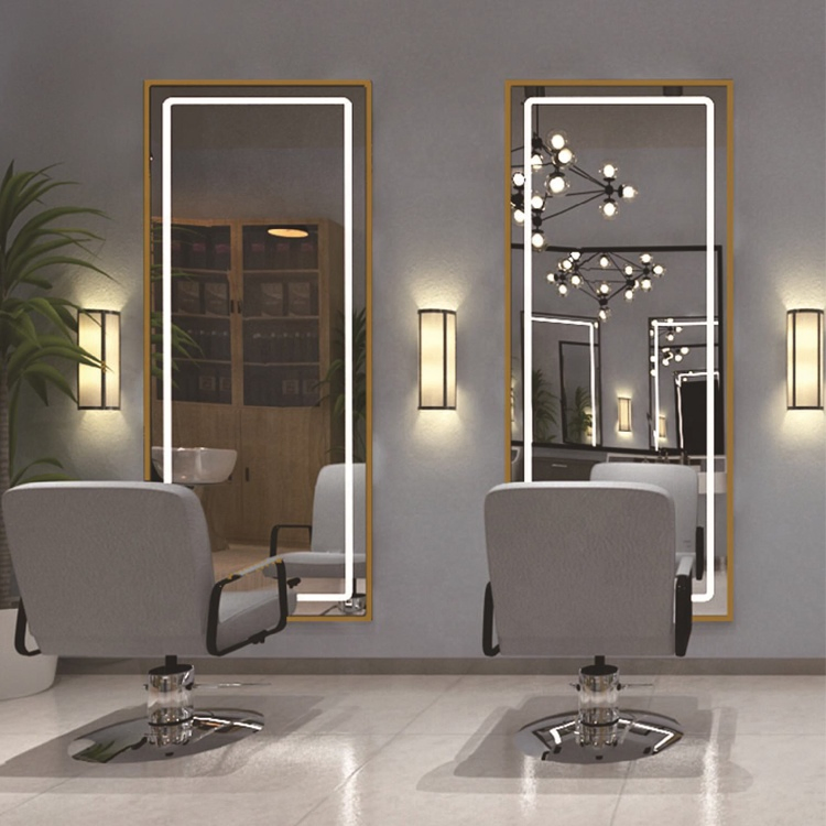 Full Length Oversize Rectangle Sandblast Customize Large Bathroom LED Illuminated Mirrors with Touch Sensor
