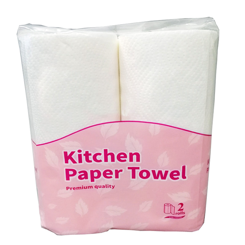 White Color Bamboo Pulp Kitchen Towel Paper