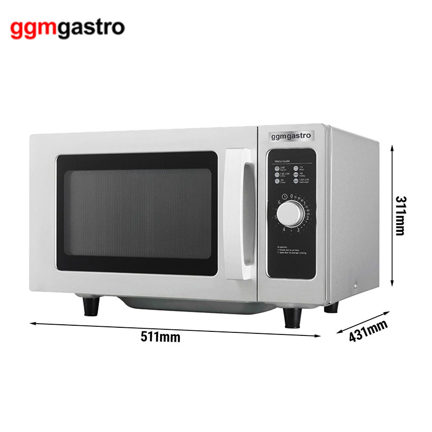 Commercial 25L Portable Industrial Microwave Oven Stainless Steel Heavy-Duty Microwave