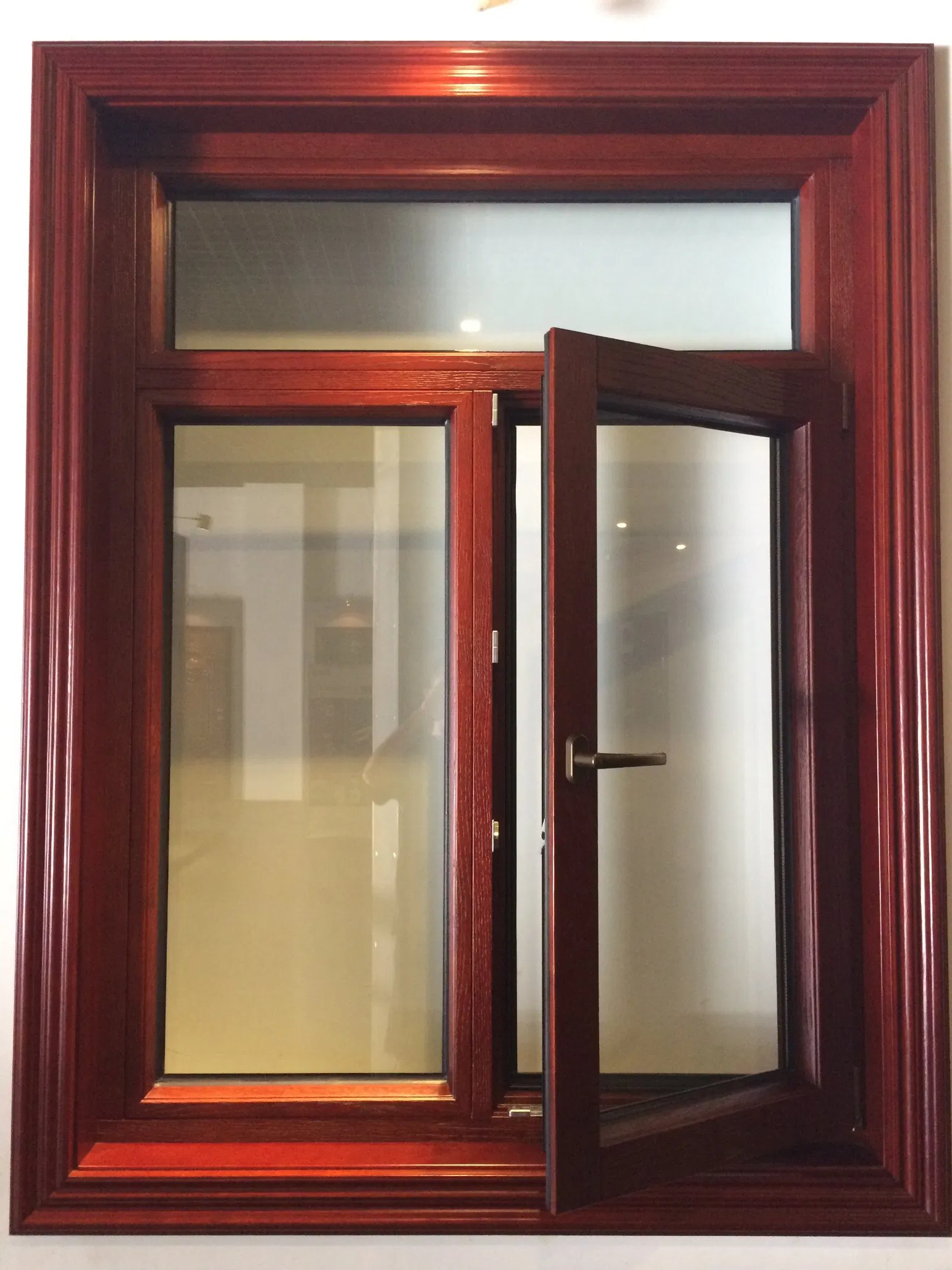  Double/Single Panel Tempered Glass Solid Wooden Casement Window