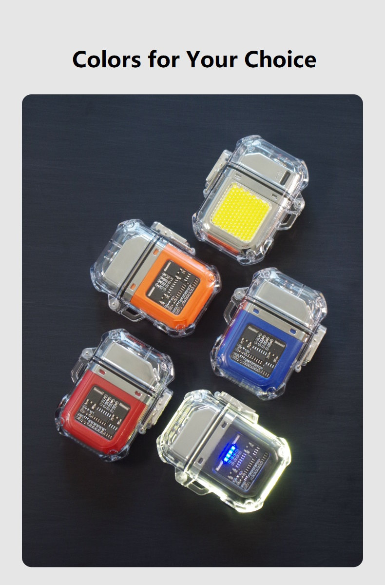 Waterproof USB Lighter Electric Dual Arc Cigar Lighter Rechargeable Outdoor Camping Custom Lighter