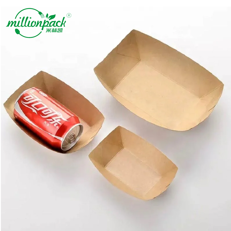 Disposable Paper Tray for Fast Food & Catering Use Packing Serving Events Daily