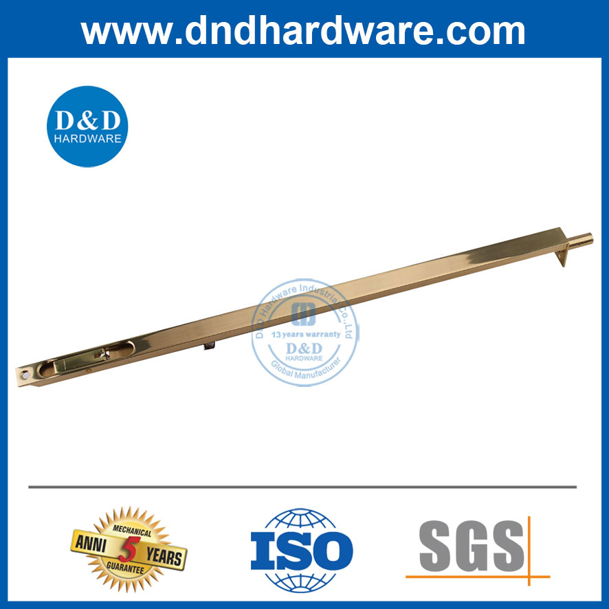 High Quality Wooden Door Accessories Polished Gold Flush Bolt
