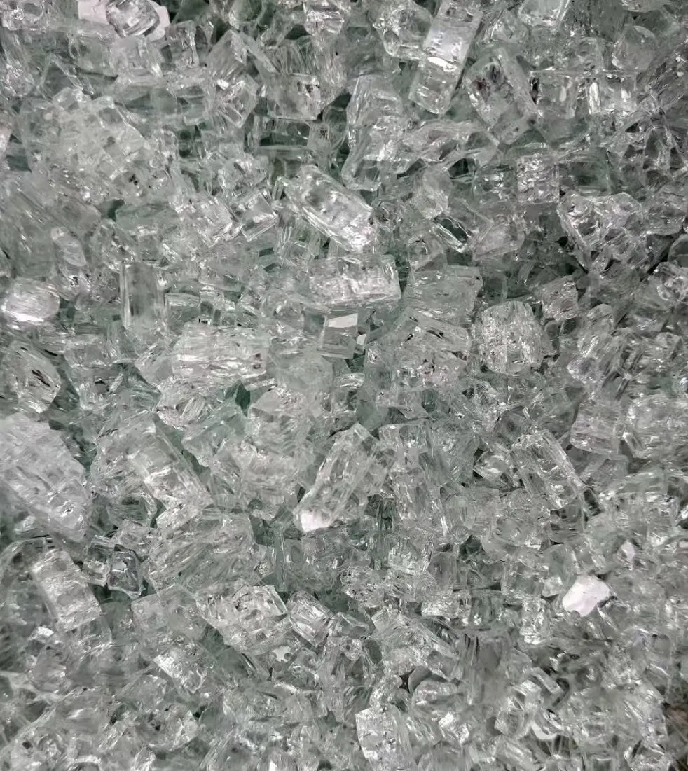 White Bottle Glass Cullet Broken Glass