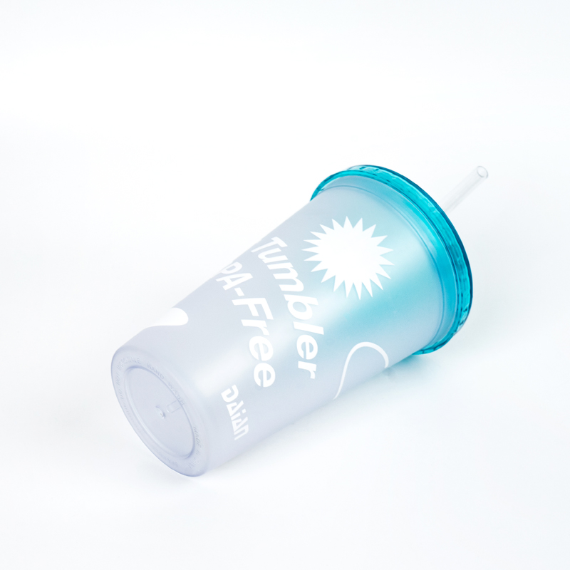 16 Oz Custom Logo Clear Acrylic Tumblers Double Wall Plastic Cup