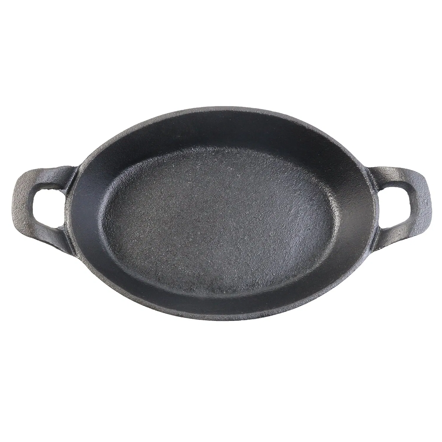 Чугунная овальная сковорода-гриль с антипригарным покрытием