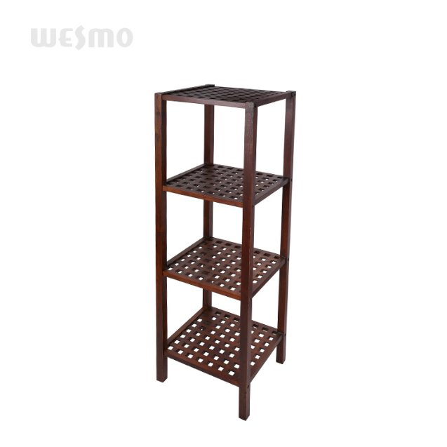 Bathroom Housing Rubber Wood Bathroom Shelf