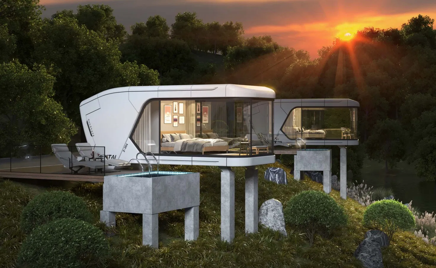 Prefab House Tiny Mobile Houses Prefabricated Modular Home Space Capsule