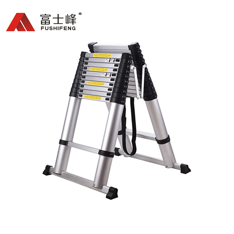 Double Used Aluminum Extendable Step Ladder for Loft Indoor Outdoor Office