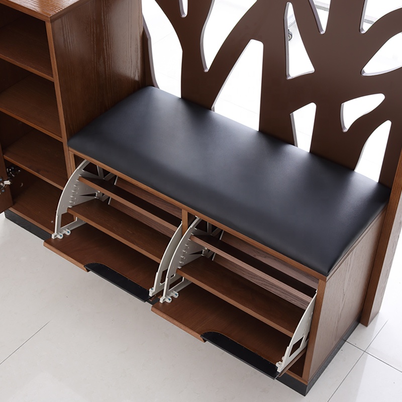 Шкаф для обуви деревянный орех массив