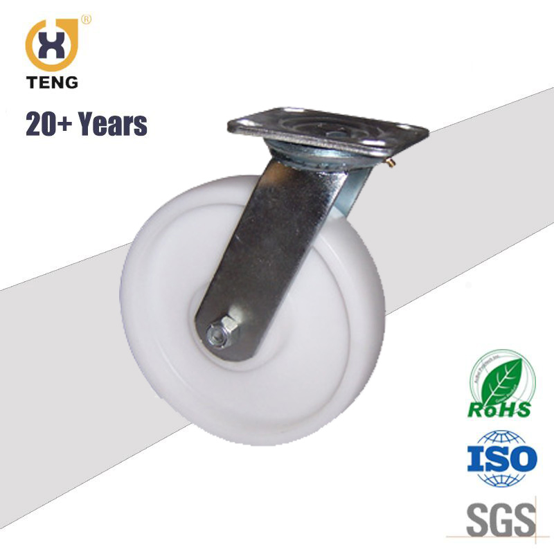 OEM China Factory Manufacturer Industrial Heavy Duty 8 Inch Swivel Top Plate PU Castor Trolley Wheel Caster
