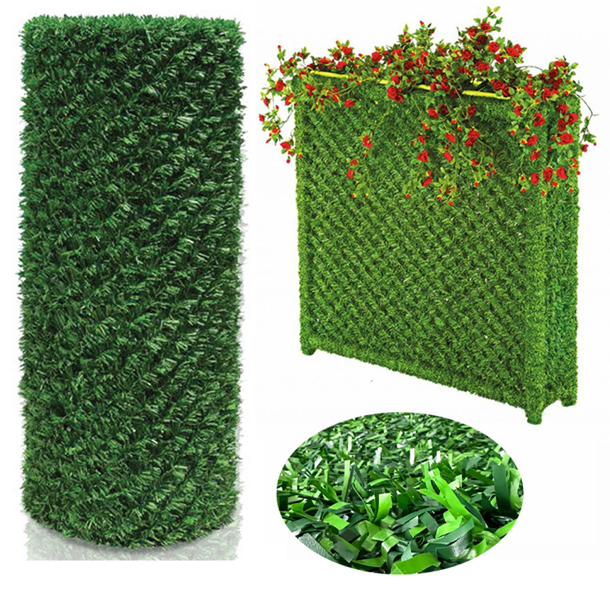 Outdoor Artificial Pine Needle Net Fence for Balcony Courtyard Privacy Decoration Green Plant Wall