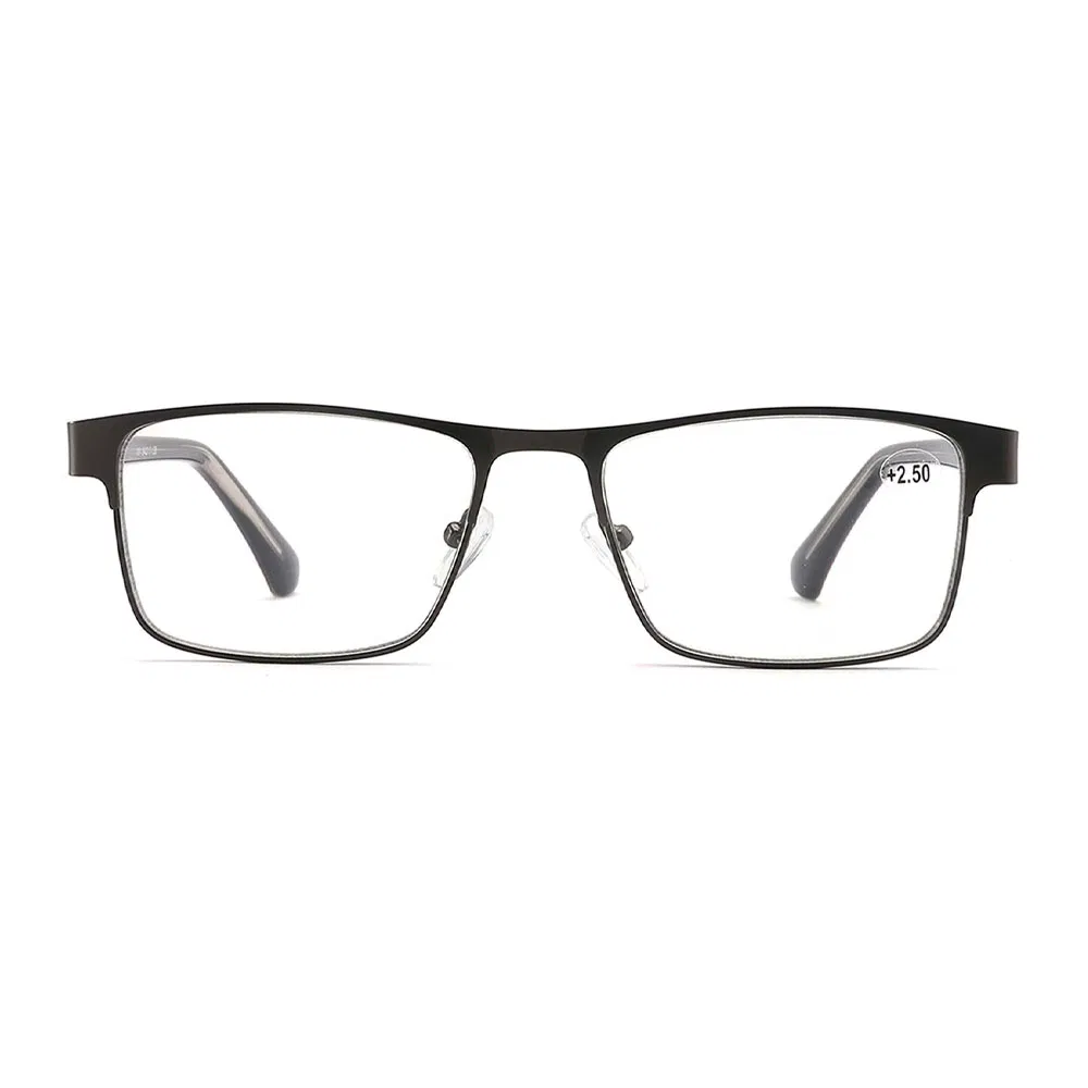 Gd Low Price Men Metal Square Reading Glasses High Quality Full Rim Reading Glasses