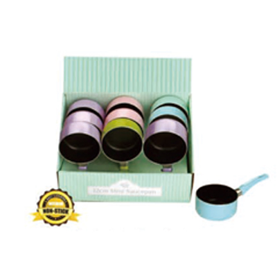 Pressed Aluminum Cookware Non-Stick Mini Milk Saucepan with Silicone Handle