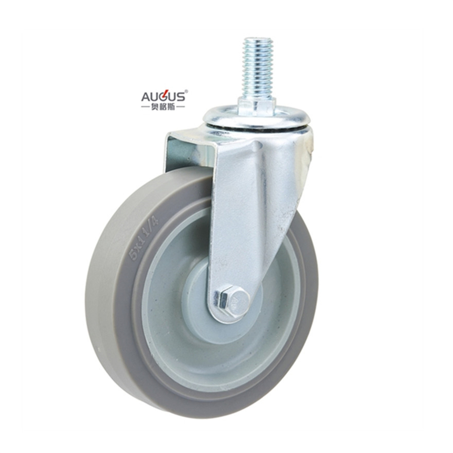 Factory Price 3 4 5 Inch Caster Gray TPR Wheel Double Bearing