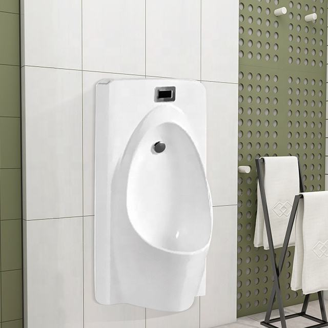 Fannisi Chinese Rectangle Wall Urinal White Porcelain Toilet Bowl with Sensor for Male Wc Public Toilets