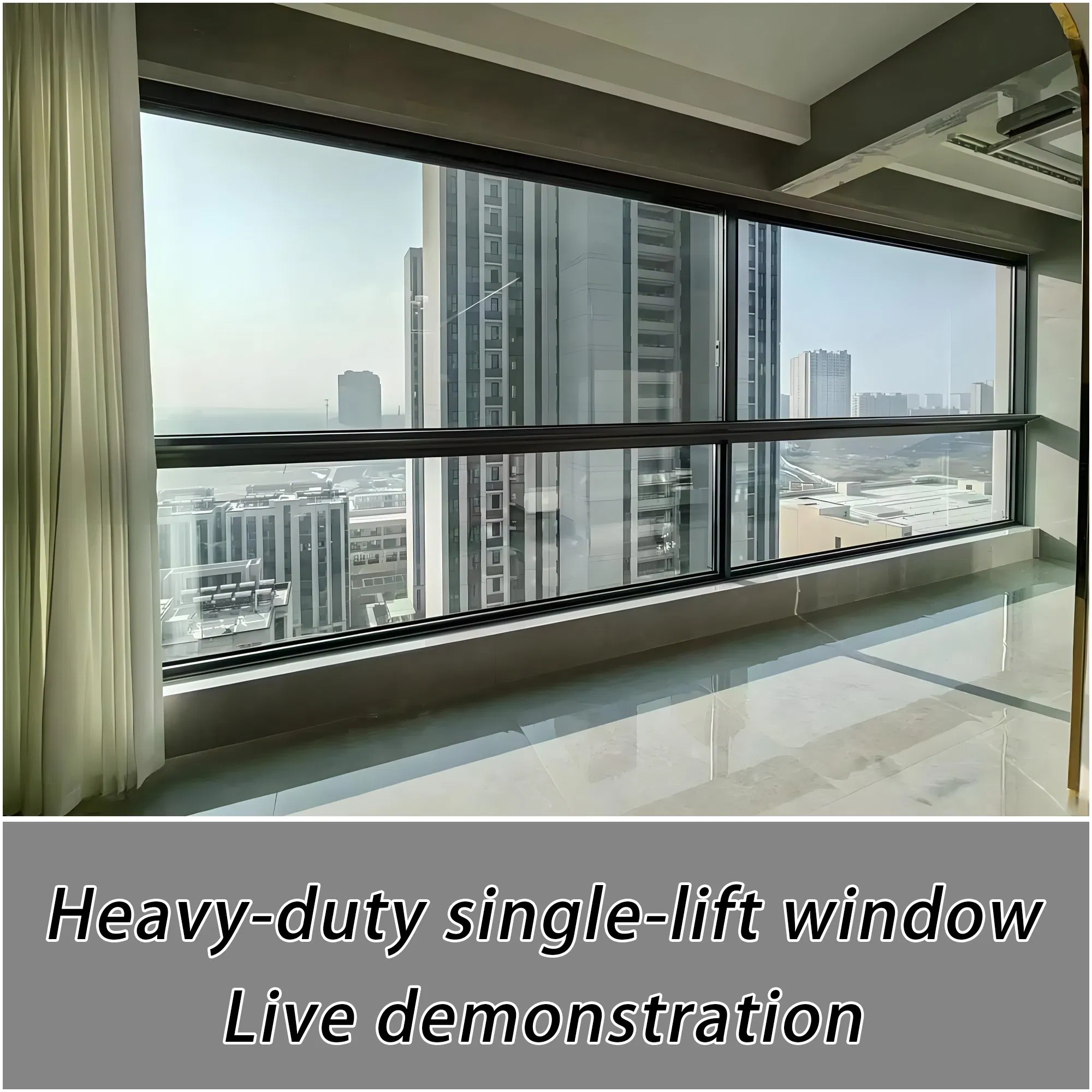 Звукоизоляционное подъемно-сдвижное окно для высоток