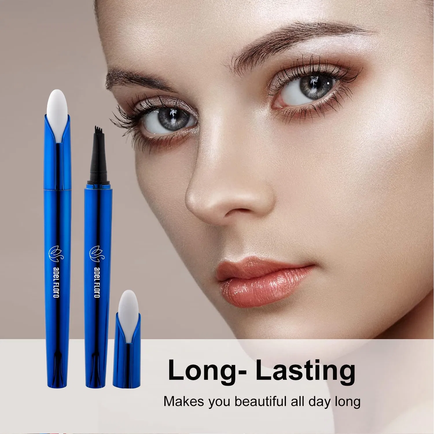 Best Waterproof Long Lasting Black Brow Eyebrow Pencil 4-Fork-Tip Wholesale Cosmetics