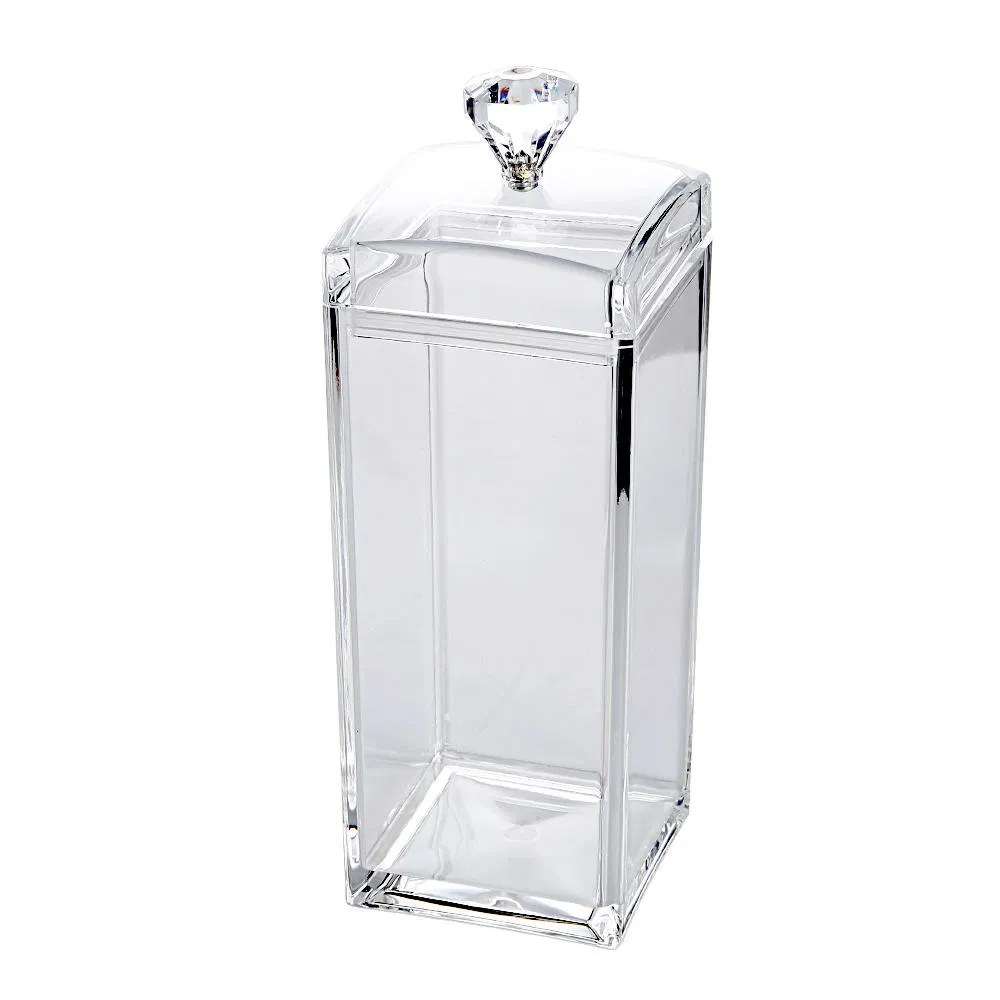 Luxury Clear Acrylic Storage Jars with Diamond-Knob Airtight Lids