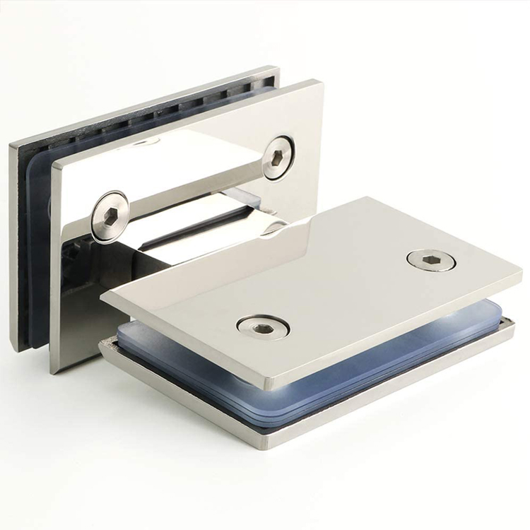 Factory Degree Glass Shower Door Hinge Patch Fitting for 1/2" - 3/8" Glass