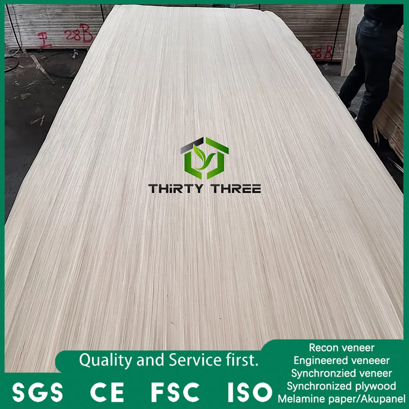 Hot Sale Cheap Price Recon Poplar Engineered Veneer for Indoor Construction