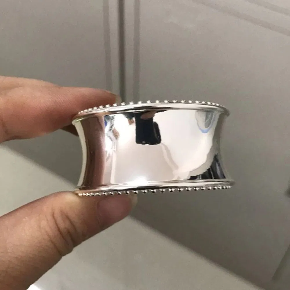 Wholesale New Handmade Table Decoration Gold Silver Metal Napkin Ring for Hotel Restaurant Wedding