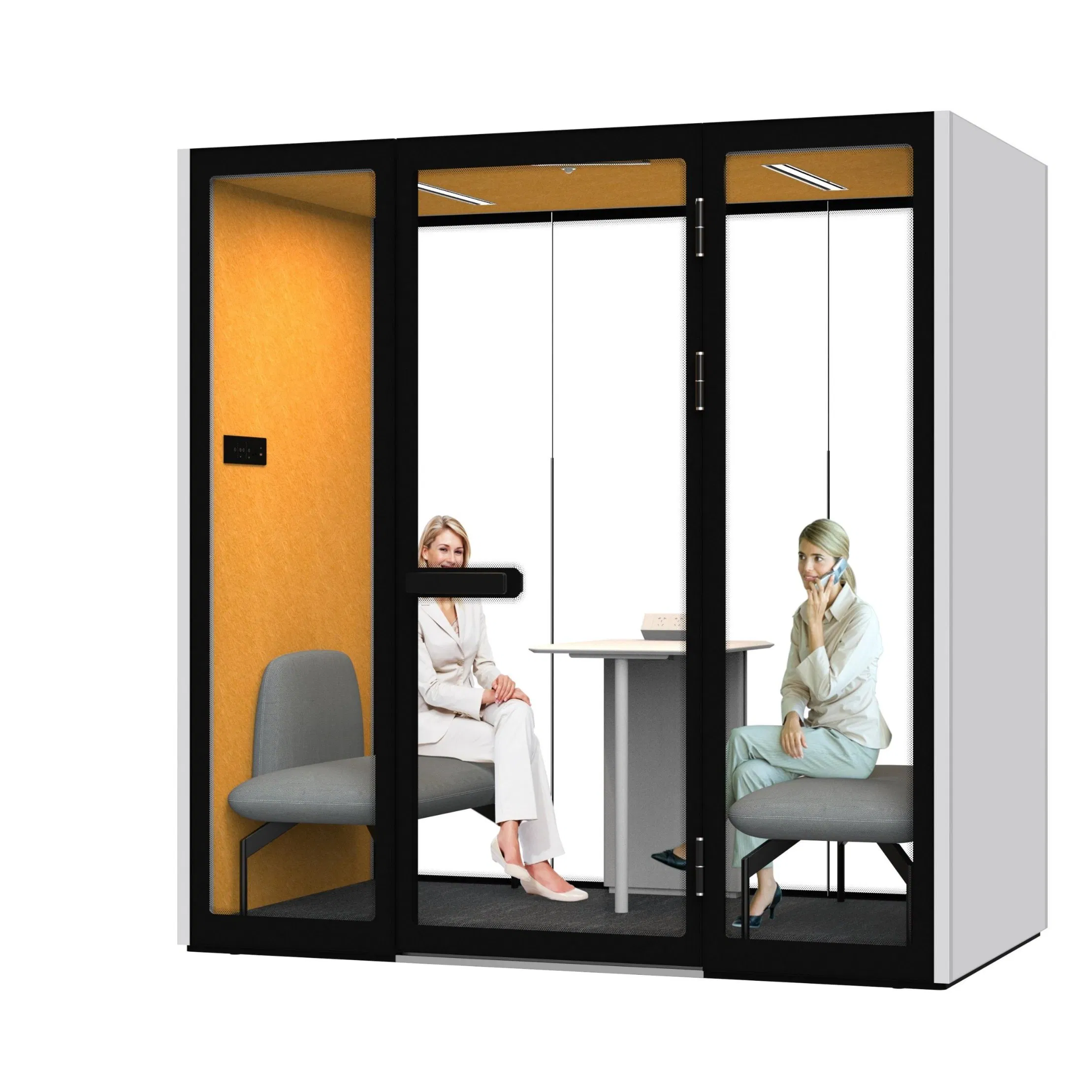 Postmodern Adjustable Mobile Meeting Booth for Office Building