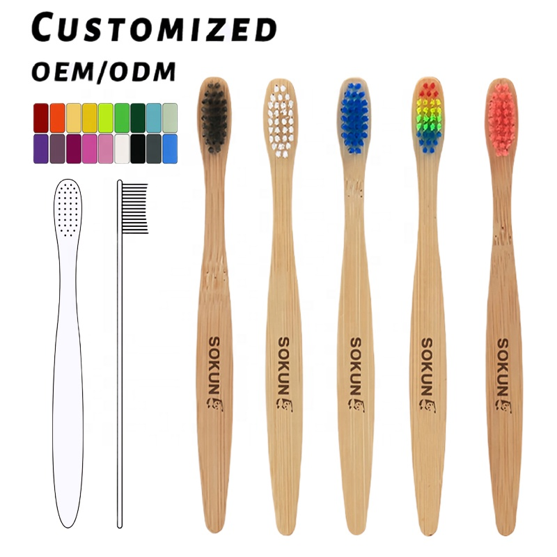 Custom Wholesale Biodegradable Soft Wooden Toothbrush Charcoal Bamboo Toothbrush Suppliers