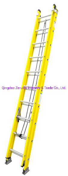 24 Step High Strength Insulated Fiberglass Telescopic Extension Ladder