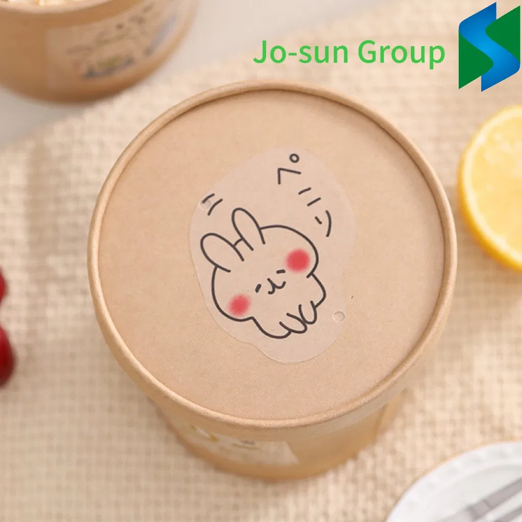 Jo-Sun Takeout Packaging Box Disposable Food Grade Noodle Bowl Kraft Soup Cups Paper Bucket with Lid