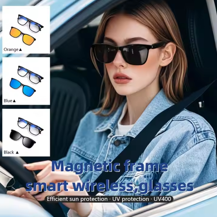 GS05 Square Smart Glasses Waterproof Eyewear Remote Shooting Smart Sunglasses