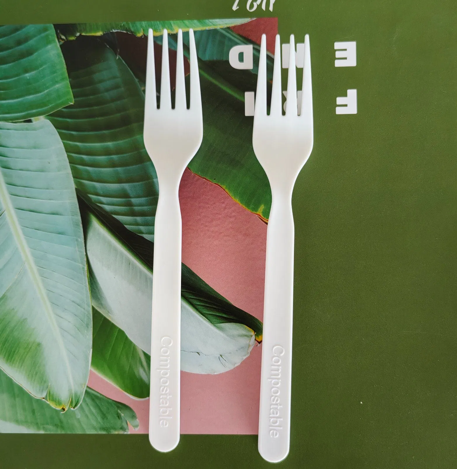 Eco Compostable Utensils Biodegradable PLA Cutlery Set Disposable Fork and Knife