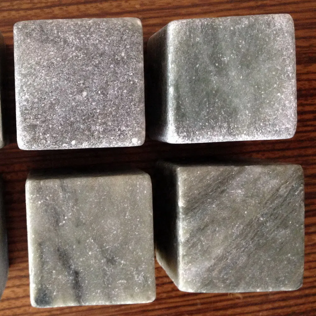 Beverage Chilling Stones for Whiskey and Other Beverages Made of 100% Pure Soapstone