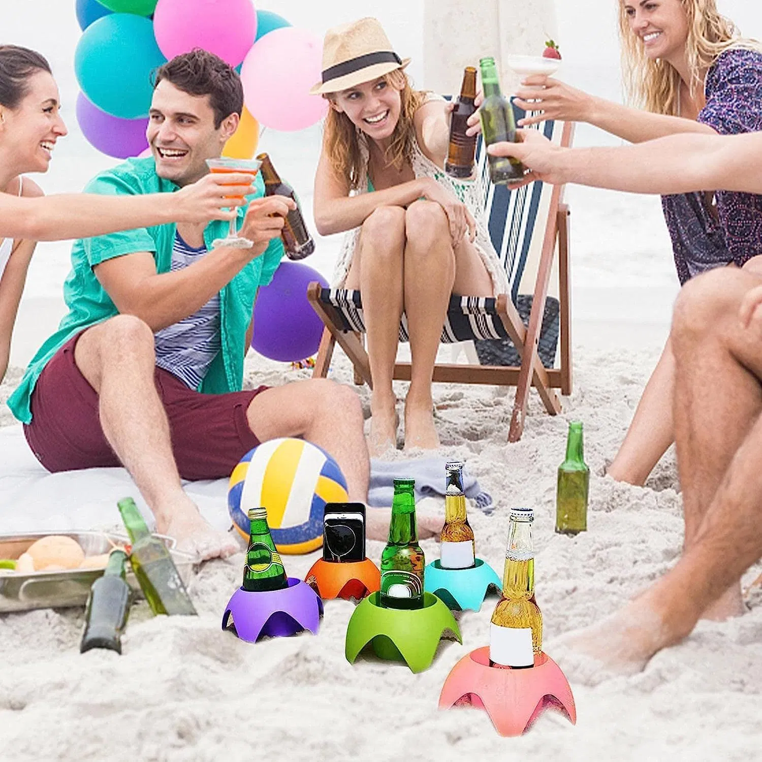 Держатель для стаканов на пляже Multifunctional Beach Sand Coasters
