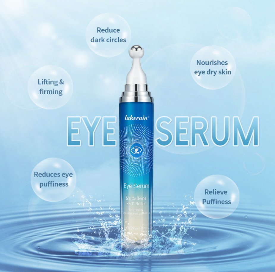 Online Wholesale and Retail Dark Circles Removal Anti Puffy Eye Serum 5% Caffeine Essence Wrinkle Reduce Cream Roll on Massage Eye Roller Serum