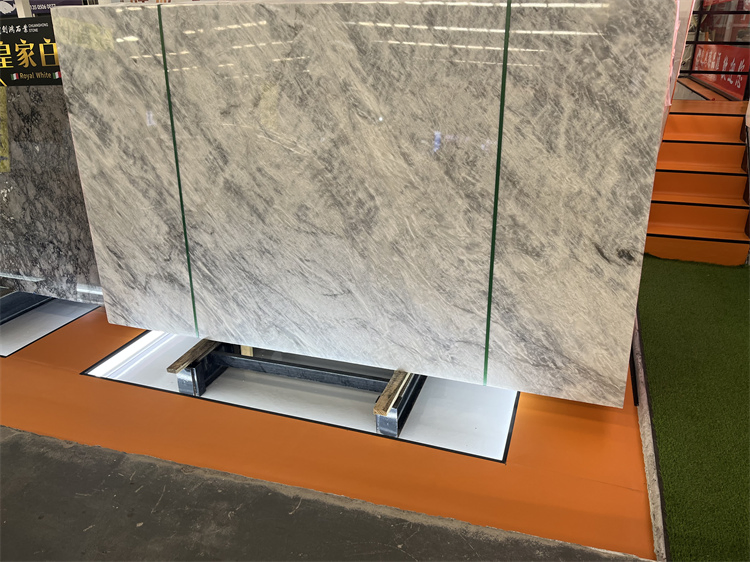 Natural Marble Grey White Stone with Veins Slab Tiles