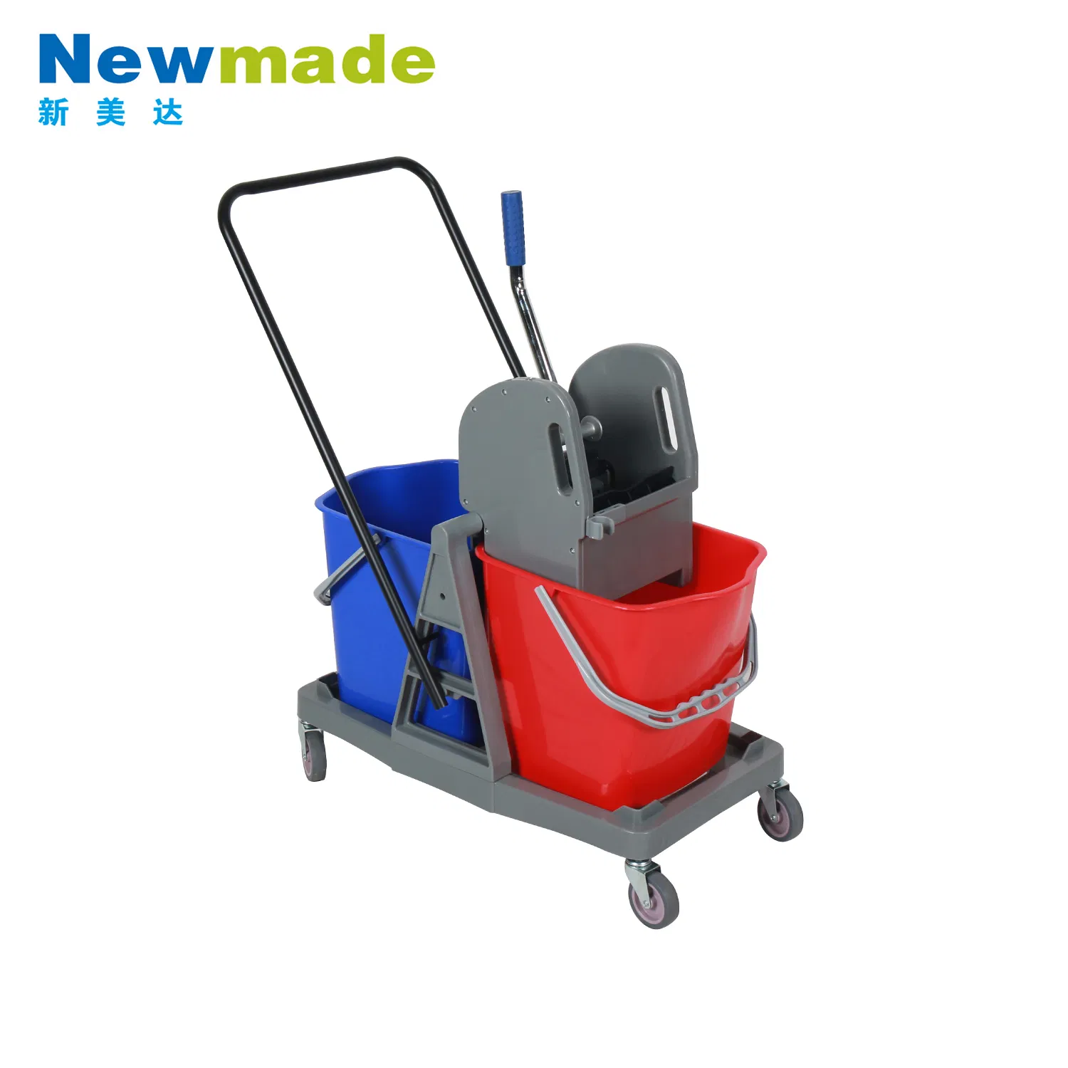 46L Double Bucket Wringer Trolley