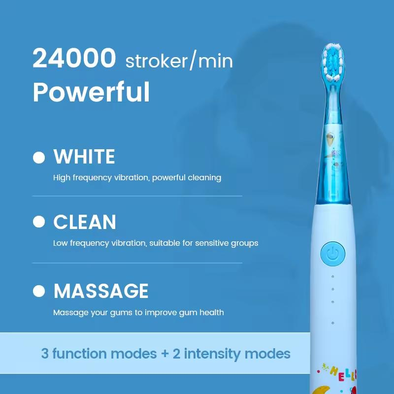 Children's Electric Toothbrush Soft Bristles to Protect Teeth Efficient Cleaning Electric Toothbrush