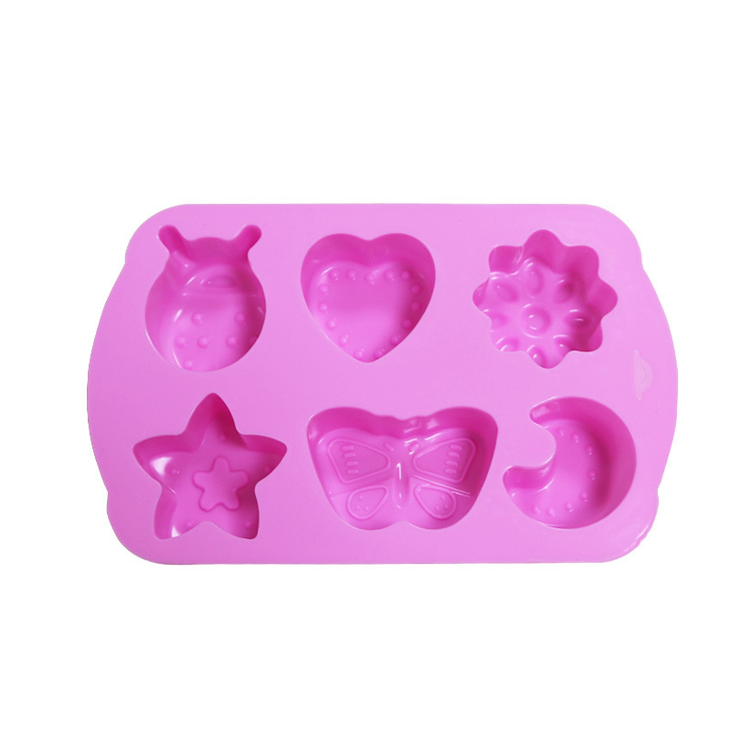 Insect Shape Chocolate Candy Molds Set, Heart, The Stars, The Rose, Flowers in Combination, 15 Cavity Ice Cube Tray Silicone Baking Mold