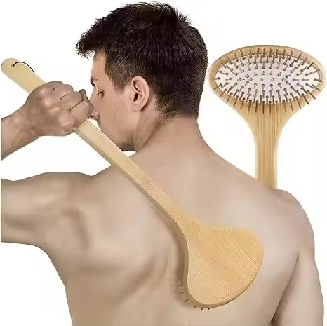 Bamboo Oversize Back Scratcher with Air Cushion for Instant Relief