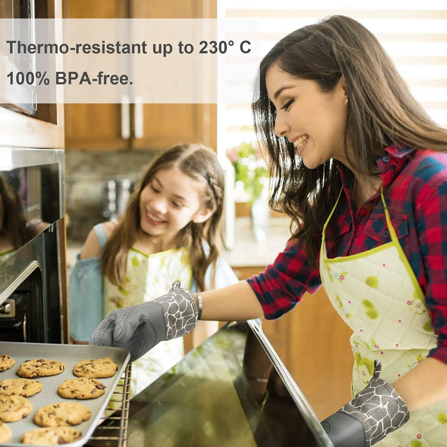 Heat Insulation Cotton Baking Household Non-Slip Oven Glove Set